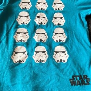 BTS EUC Star Wars Stormtroopers Blue Long Sleeve T Shirt Boys Size S